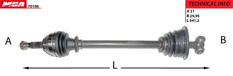 MGA 70196 Ön Aks (Sol) 7701349880