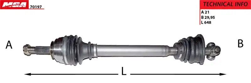 MGA 70197 Ön Aks (Sol) 770134978