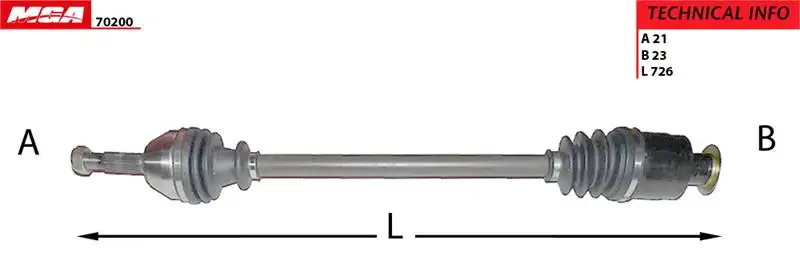 MGA 70200 Ön Aks (Sağ) 7701349660