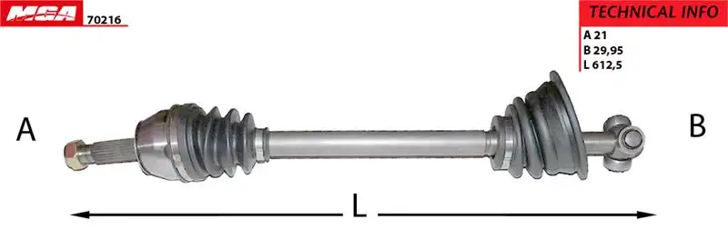 MGA 70216 Ön Aks (Sol) 7701349915