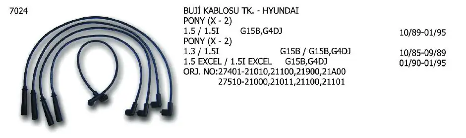 ÜNÜVAR 7024 Buji Kablosu