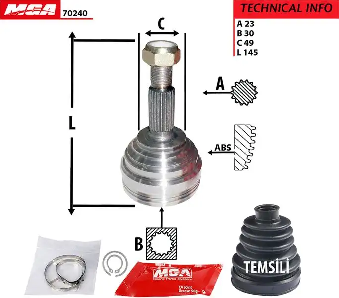 MGA 70240 Aks Kafası (Dış) 8200511122