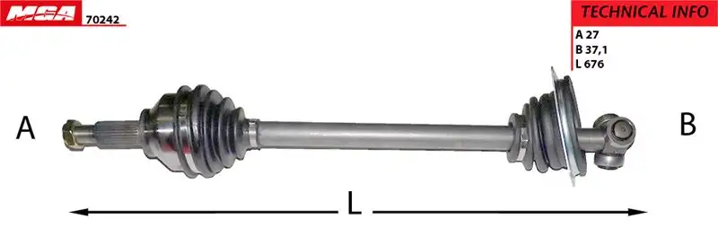 MGA 70242 Ön Aks (Sol) 8200334338