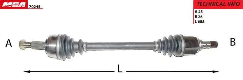 MGA 70245 Ön Aks (Sol) 8200725499