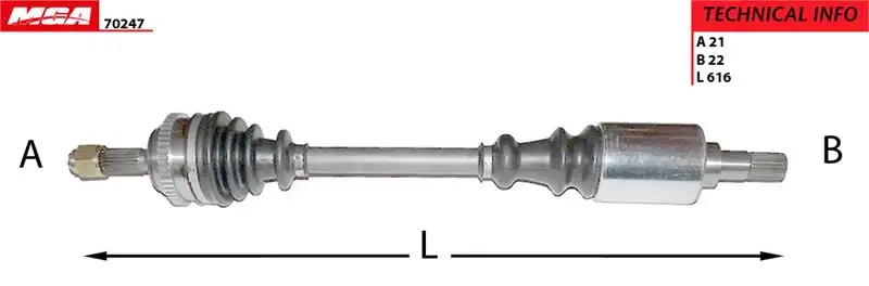 MGA 70247 Ön Aks (Sol) 32728Q