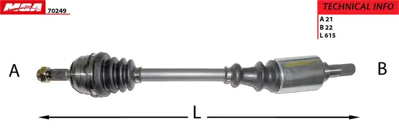 MGA 70249 Ön Aks (Sol) 3272T9