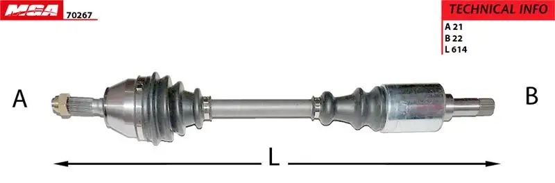 MGA 70267 Ön Aks (Sol) 3272T2