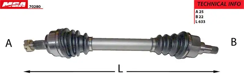 MGA 70280 Ön Aks (Sol) 702092