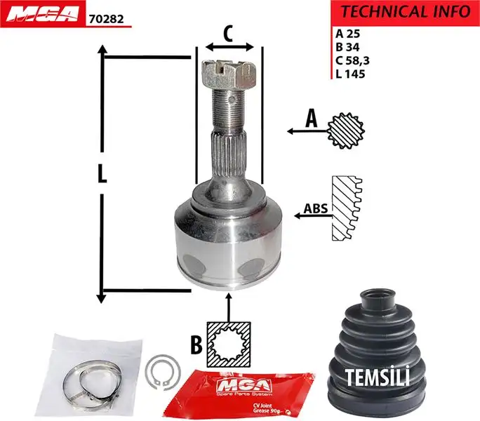 MGA 70282 Aks Kafası (Dış) 32725X