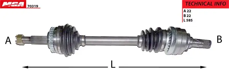MGA 70319 Ön Aks (Sol) 374229I374211