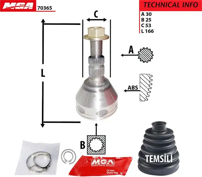 MGA 70365 Aks Kafası (Dış) 1603233