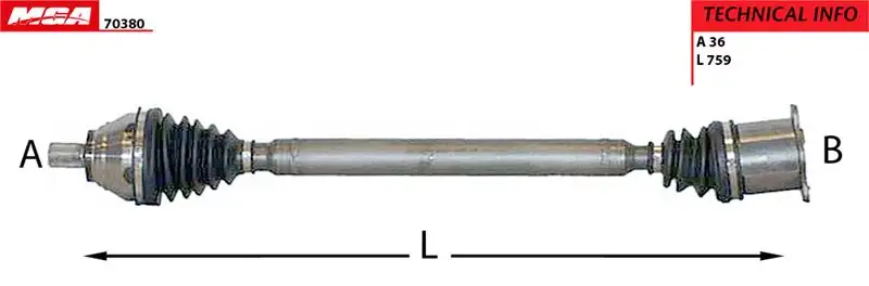 MGA 70380 Ön Aks (Sağ) 1K0407272QE