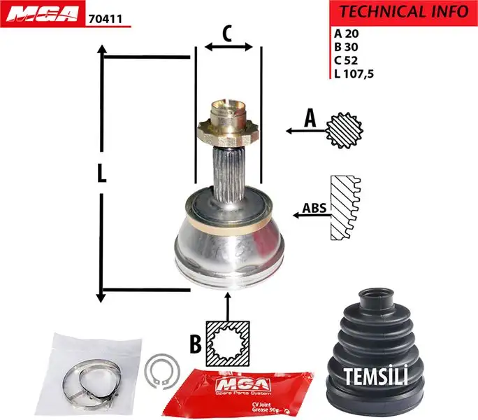 MGA 70411 Aks Kafası (Dış) 6Q0498099C