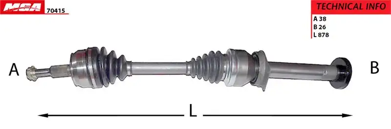 MGA 70415 Ön Aks (Sağ) 7H0407272BL
