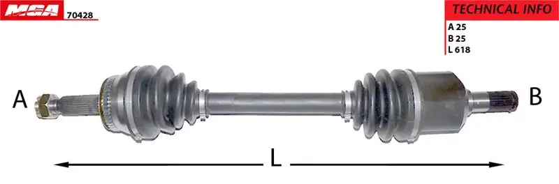 MGA 70428 Ön Aks (Sol) 4950025905