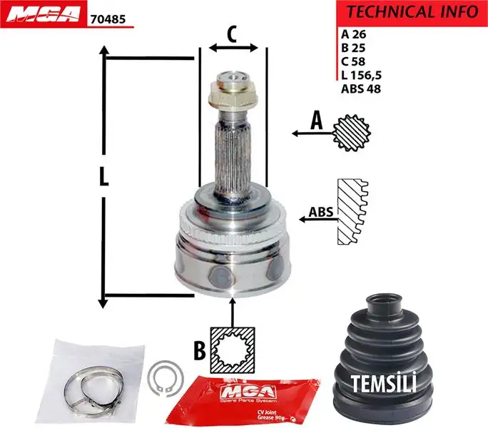 MGA 70485 Aks Kafası (Dış) 4346009621