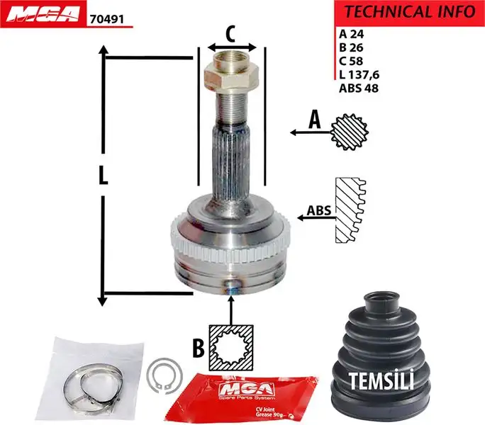MGA 70491 Aks Kafası (Dış)