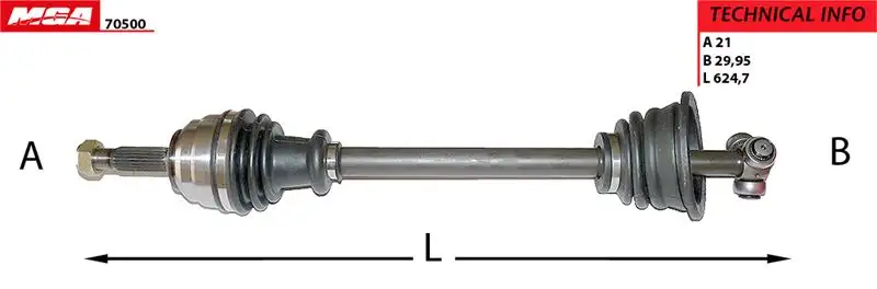 MGA 70500 Ön Aks (Sol) 8200236107