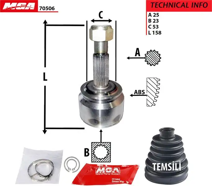 MGA 70506 Aks Kafası (Dış) 3815A010