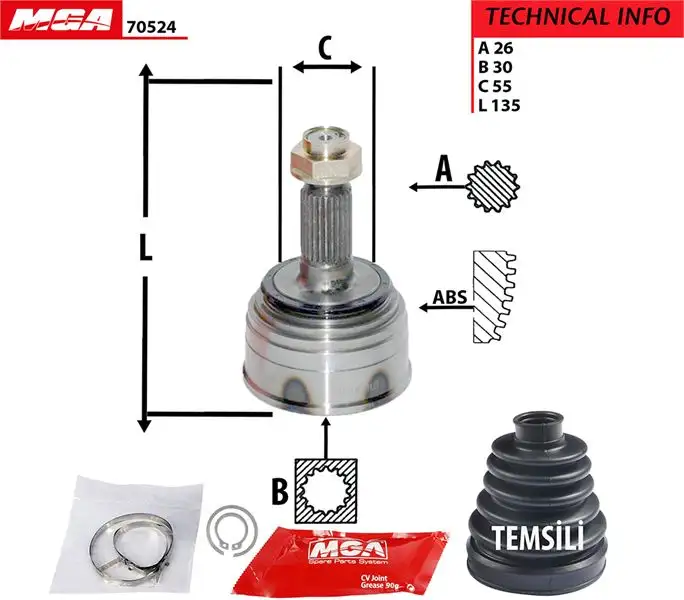 MGA 70524 Aks Kafası (Dış) 714014