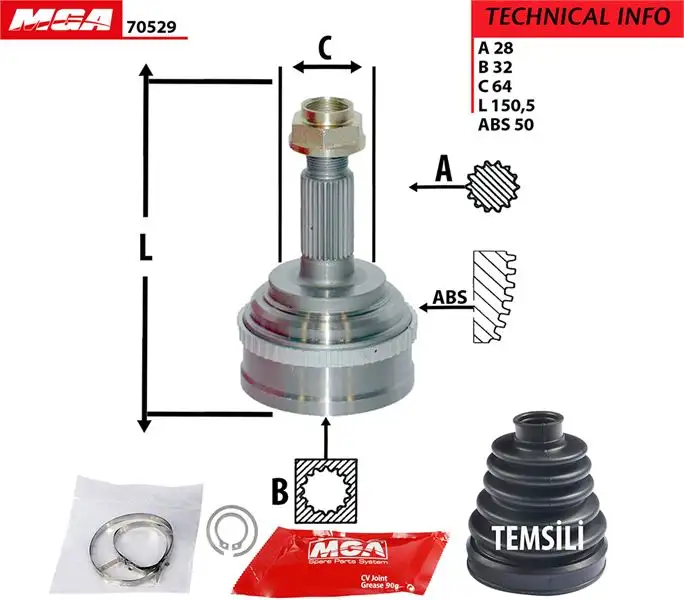 MGA 70529 Aks Kafası (Dış) 44010S10A60