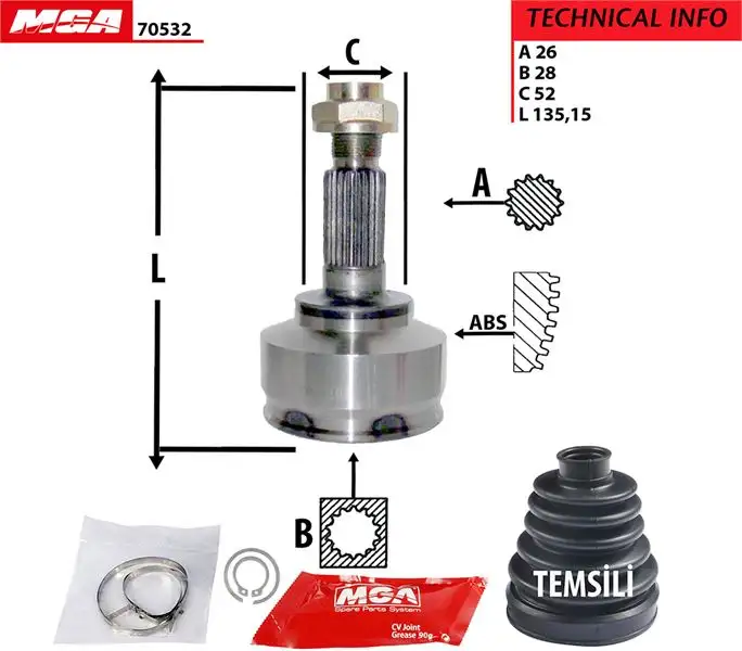 MGA 70532 Aks Kafası (Dış) 44014SABN21