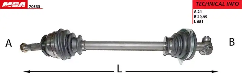 MGA 70533 Ön Aks (Sol) 8200985010