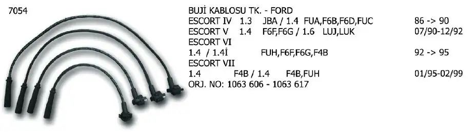 ÜNÜVAR 7054 Buji Kablosu