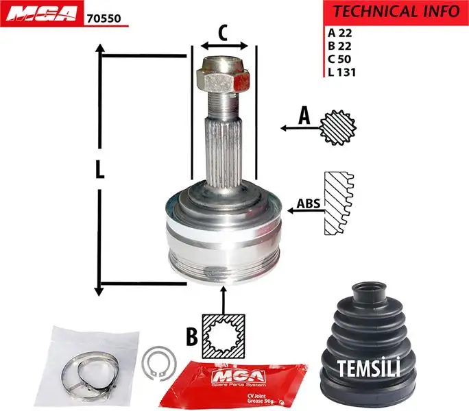 MGA 70550 Aks Kafası (Dış) 300952I302040
