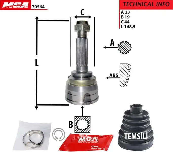 MGA 70564 Aks Kafası (Dış) 4410578B00000
