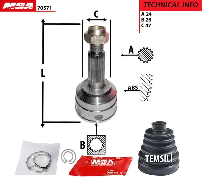 MGA 70571 Aks Kafası (Dış)
