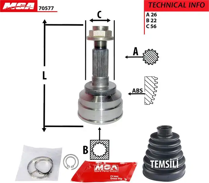 MGA 70577 Aks Kafası (Dış)