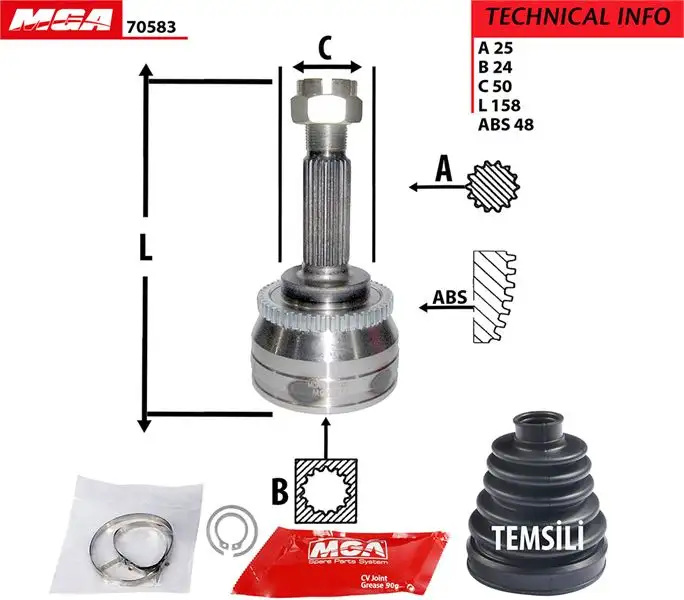 MGA 70583 Aks Kafası (Dış) 495911G591