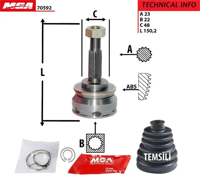 MGA 70592 Aks Kafası (Dış) 715048