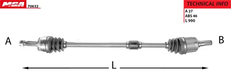 MGA 70632 Ön Aks (Sağ) 495002L210