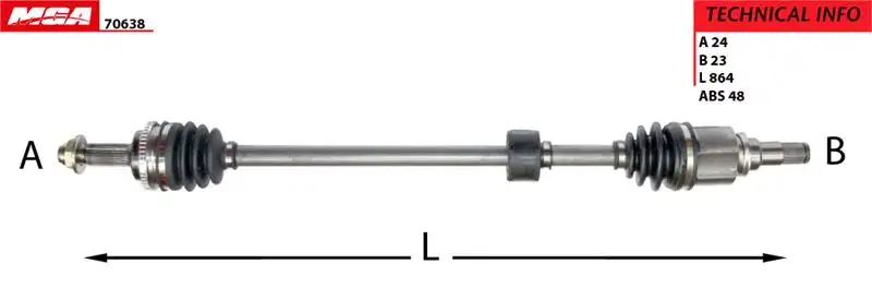 MGA 70638 Ön Aks (Sağ) 4341052110