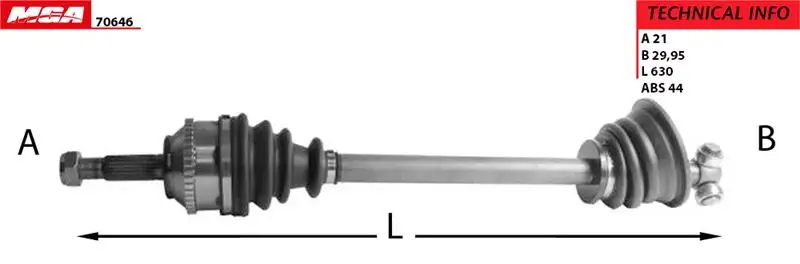 MGA 70646 Ön Aks (Sol) 8200613822