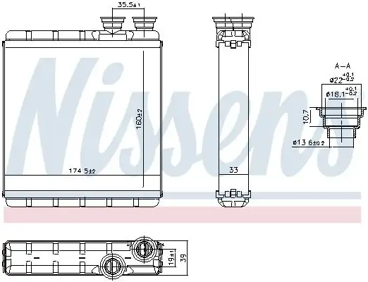 NISSENS 707302 Kalorifer Radyatörü 2Q0819030A