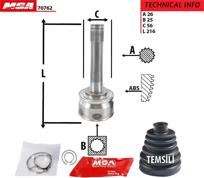 MGA 70762 Aks Kafası (Dış) MR276870