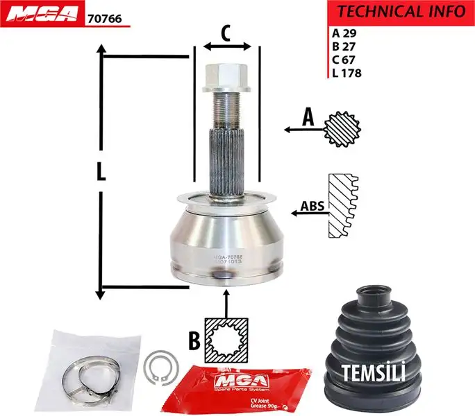 MGA 70766 Aks Kafası (Dış) C9211EB30A