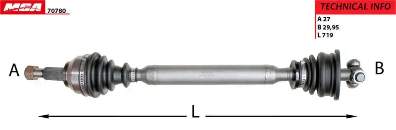 MGA 70780 Ön Aks (Sol) 8200232886
