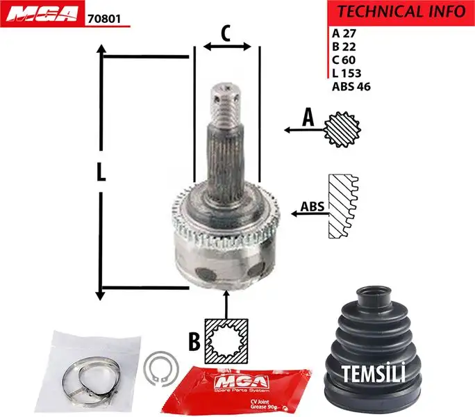 MGA 70801 Aks Kafası (Dış) 495001L010