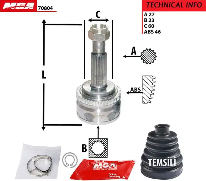 MGA 70804 Aks Kafası (Dış)