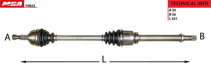 MGA 70822 Ön Aks (Sağ) 391006777R