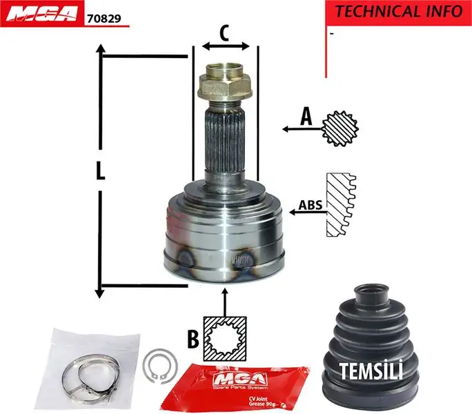 MGA 70829 Aks Kafası (Dış) 44010S01003