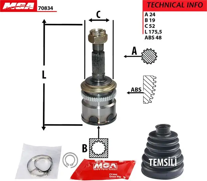 MGA 70834 Aks Kafası (Dış)