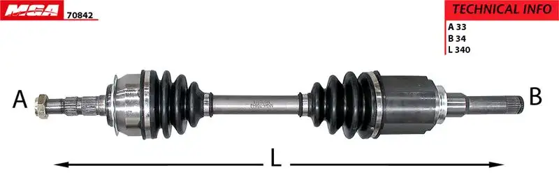 MGA 70842 Ön Aks (Sol) 13334701