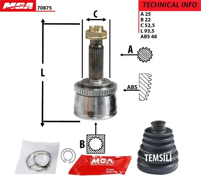 MGA 70875 Aks Kafası (Dış) 495001R000