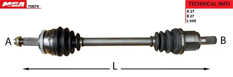MGA 70879 Ön Aks (Sol) 495003X100