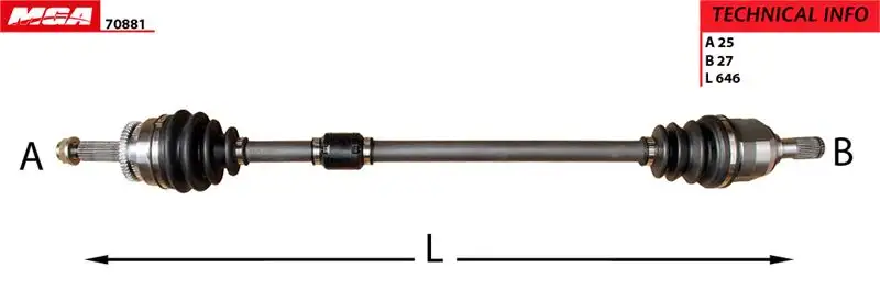 MGA 70881 Ön Aks (Sol) 495001R300